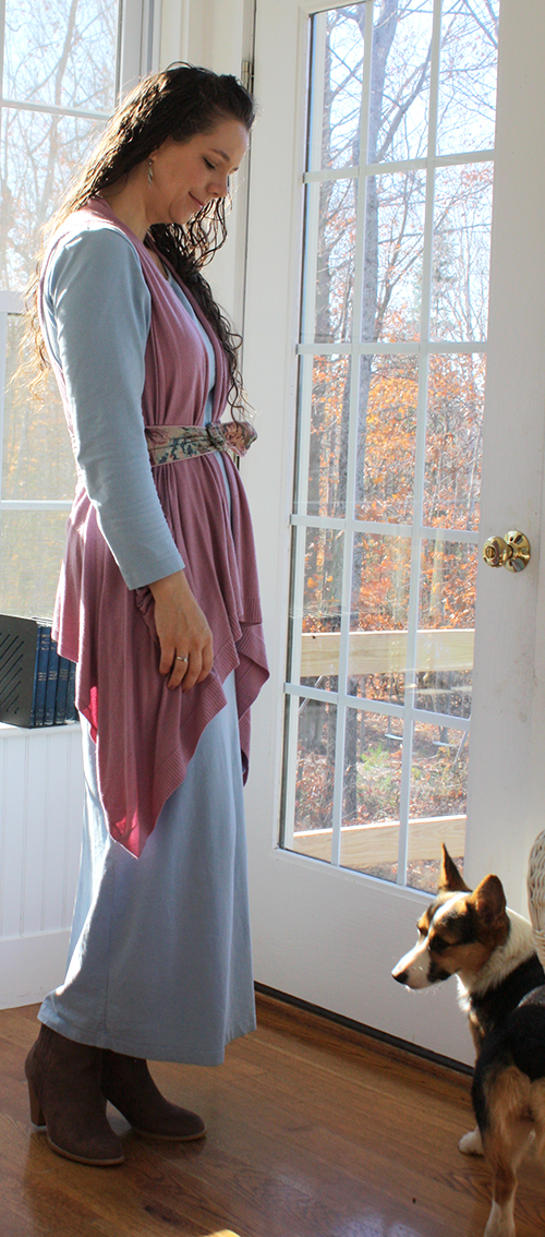 blue-maxi-dress-pink-vest