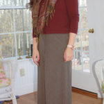 Modest Fashion Friday: Maroon Sweater and Plaid Skirt