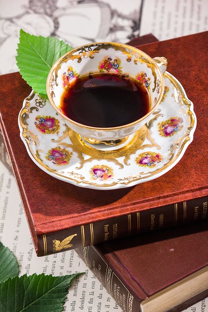 tea cup with books