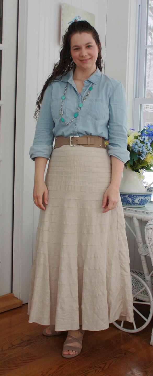 linen maxi skirt