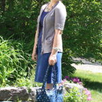 Casual Summer Style in Blue and Gray