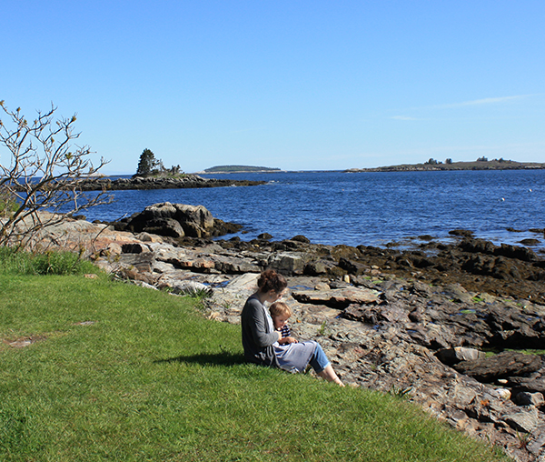 sitting by the ocean