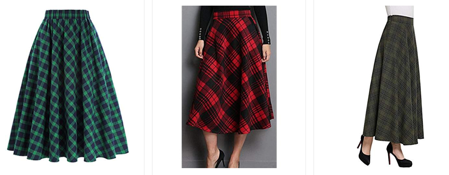 plaid skirts